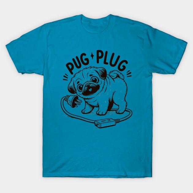 Pug Plug T-Shirt by notthatparker